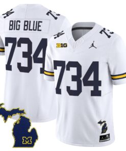 Big Blue Jersey #734 Michigan Wolverines 2025 Limited V2 Stitched