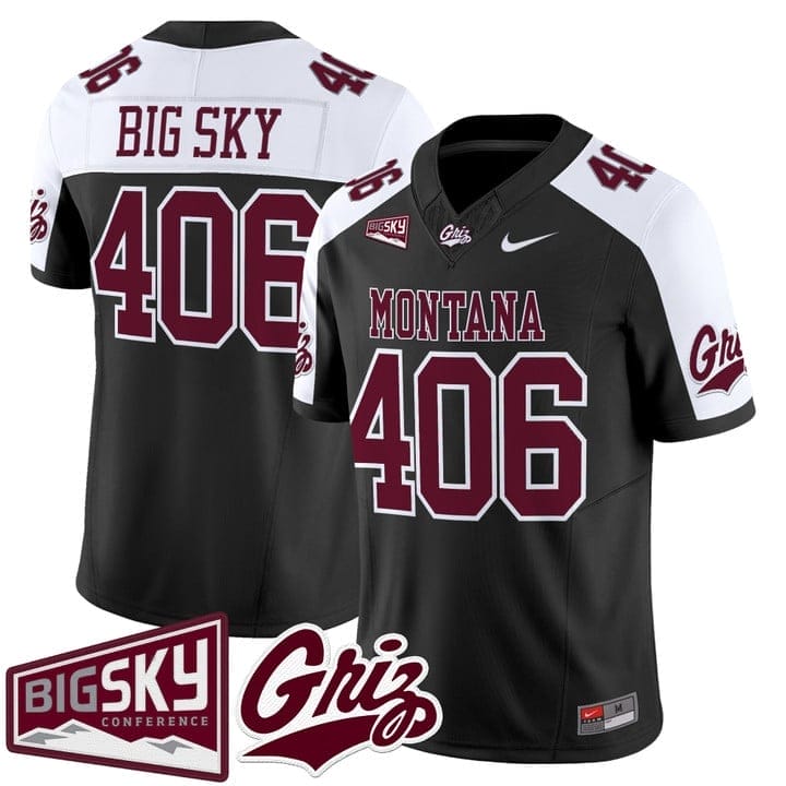 Big Sky Jersey #406 Montana Grizzlies 2025 Vapor Limited Stitched - Image 3