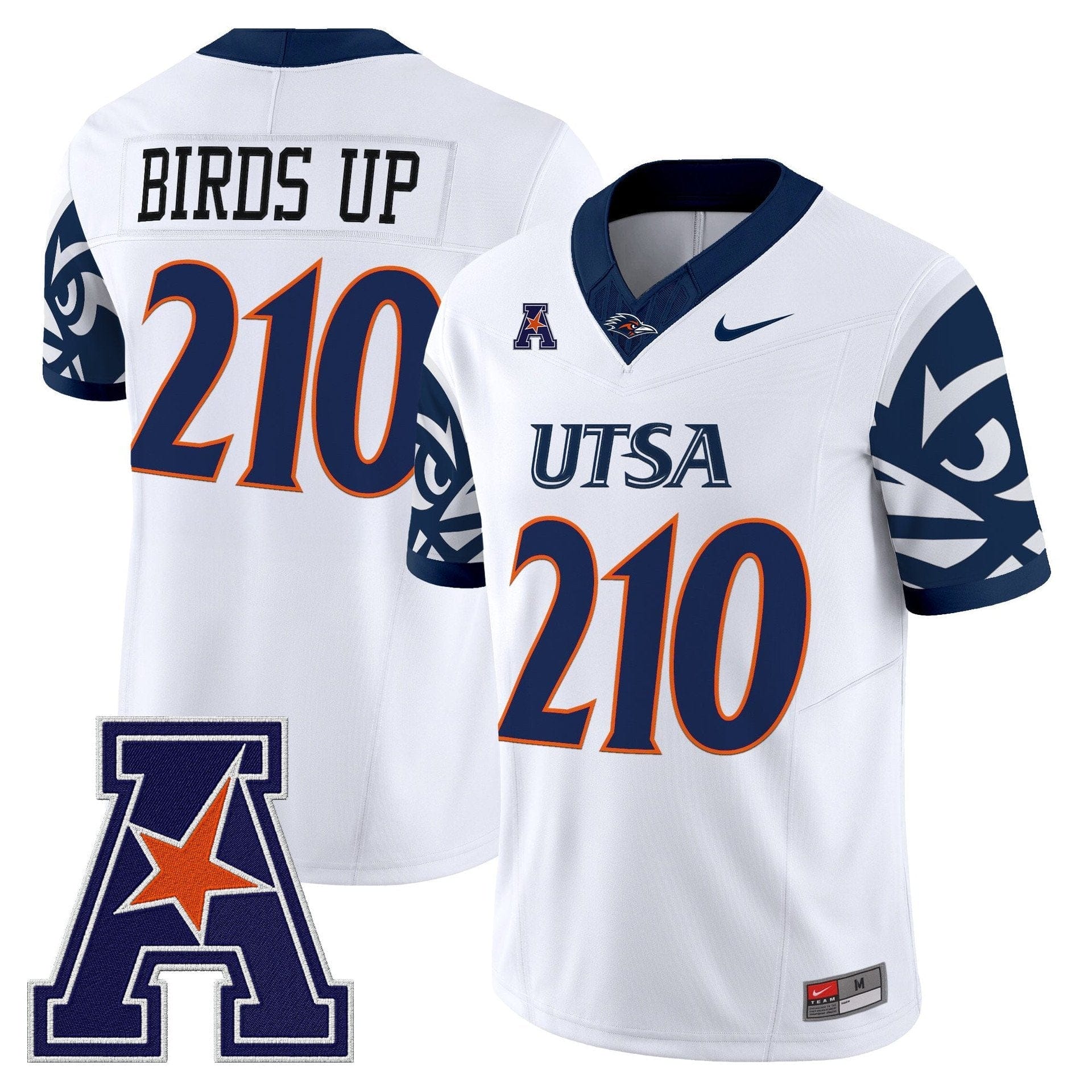Birds Up Jersey #210 UTSA Roadrunners 2025 Vapor Limited V2 Stitched