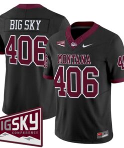Big Sky Jersey #406 Montana Grizzlies 2025 Vapor Limited Stitched Black Alter