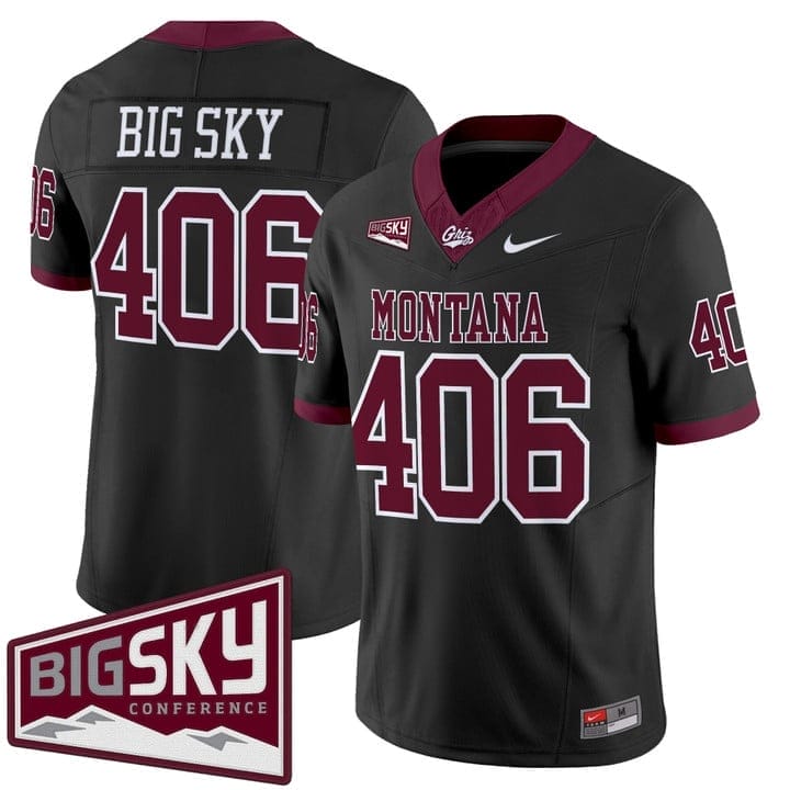 Big Sky Jersey #406 Montana Grizzlies 2025 Vapor Limited Stitched Black Alter 8 Black 07802fe7 024c 4c3f 8047 116508c114ad