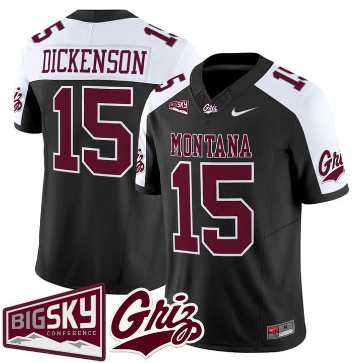 Dave Dickenson Jersey #15 Montana Grizzlies 2025 Vapor Stitched Black Alter 2 Dave Dickenson Jersey #15 Montana Grizzlies 2025 Vapor Stitched Black Alter - Image 2