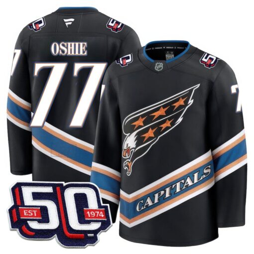 Men Washington Capitals 50th Anniversary Premium Jersey - All Stitched - Image 19