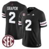 Blake Shapen Jersey 2 Mississippi State Bulldogs Dark Mode Stitched Black