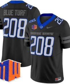 Blue Turf Jersey #208 Boise State Broncos 2025 Vapor Stitched