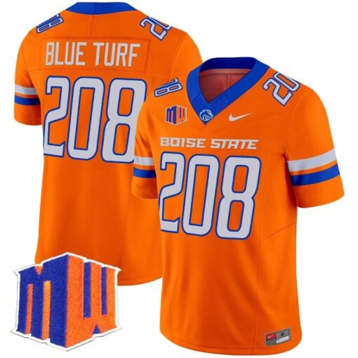 Blue Turf Jersey #208 Boise State Broncos 2025 Vapor Stitched - Image 4