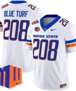 Alternative view of Blue Turf Jersey #208 Boise State Broncos 2025 Vapor Stitched