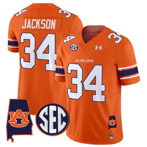 Bo Jackson Jersey #34 Auburn Tigers 2025 Alabama Patch Stitched - Image 4