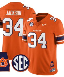 Bo Jackson Jersey #34 Auburn Tigers Alabama Patch Vapor Stitched 9 Bo Jackson Jersey 34 Auburn Tigers Alabama Patch Vapor Stitched Orange