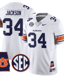 Alternative view of Bo Jackson Jersey #34 Auburn Tigers Alabama Patch Vapor Stitched
