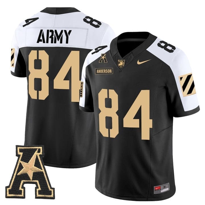 Brady Anderson Jersey #84 Army Black Knights 2025 Vapor Stitched 2 Brady Anderson Jersey #84 Army Black Knights 2025 Vapor Stitched - Image 2