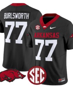 Brandon Burlsworth Jersey #77 Arkansas Razorbacks Limited Stitched