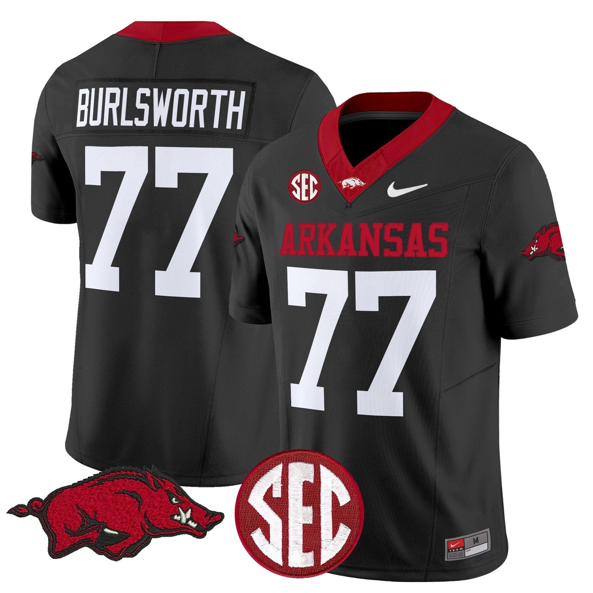 Brandon Burlsworth Jersey #77 Arkansas Razorbacks Limited Stitched