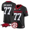 Brandon Burlsworth Jersey 77 Arkansas Razorbacks Limited Stitched Black 1506f142 8c39 47c2 9f9e aeb1bdf08dfe