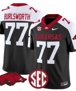 Brandon Burlsworth Jersey 77 Arkansas Razorbacks Limited Stitched Black Alter