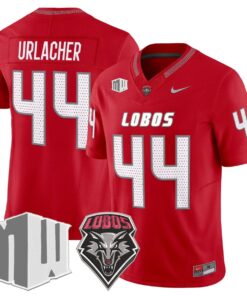 Brian Urlacher Jersey 44 New Mexico Lobos 2025 Vapor Limited Stitched Red