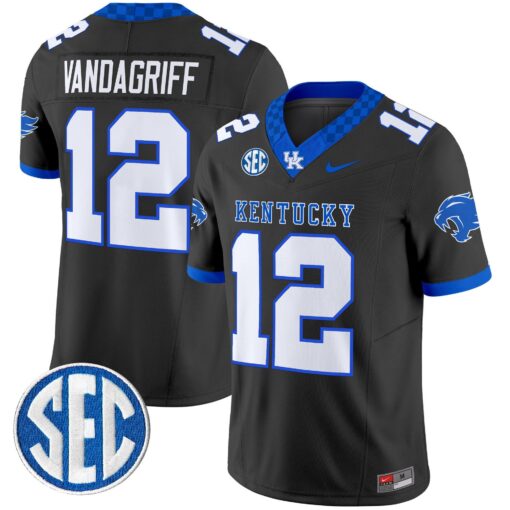 Brock Vandagriff Jersey #12 Kentucky Wildcats 2025 Limited Stitched