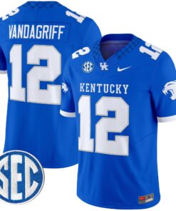 Brock Vandagriff Jersey 12 Kentucky Wildcats 2025 Limited Stitched Royal
