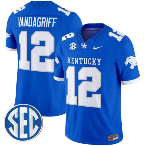 Brock Vandagriff Jersey #12 Kentucky Wildcats 2025 Limited Stitched - Image 5