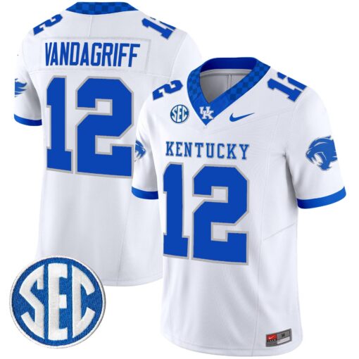 Brock Vandagriff Jersey #12 Kentucky Wildcats 2025 Limited Stitched - Image 2