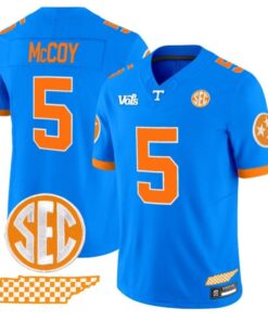Bru McCoy Jersey #5 Tennessee Volunteers Blue Blaze Edition Stitched