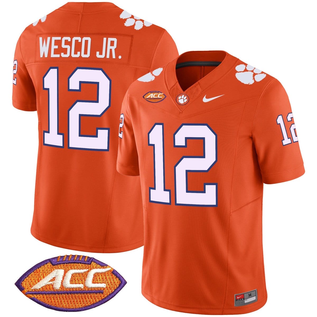 Bryant Wesco Jr Jersey #12 Clemson Tigers 2025 Vapor Limited Stitched - Image 5