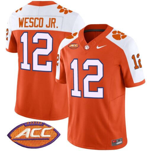 Bryant Wesco Jr Jersey #12 Clemson Tigers 2025 Vapor Limited Stitched - Image 4