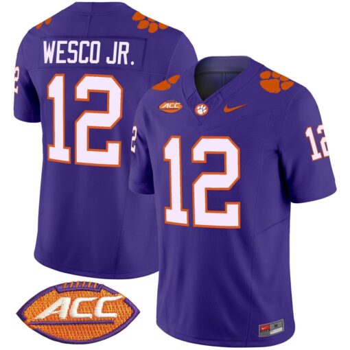 Bryant Wesco Jr Jersey #12 Clemson Tigers 2025 Vapor Limited Stitched - Image 6