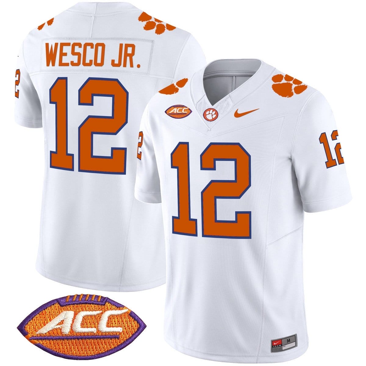 Bryant Wesco Jr Jersey #12 Clemson Tigers 2025 Vapor Limited Stitched - Image 2