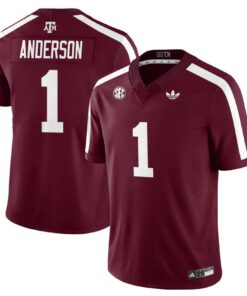 Alternative view of Bryce Anderson Jersey #1 Texas A&M Aggies 1975 Throwback Stitched