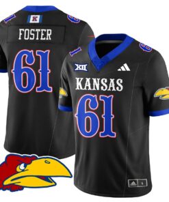 Bryce Foster Jersey #61 Kansas Jayhawks Football 2025 Limited Stitched