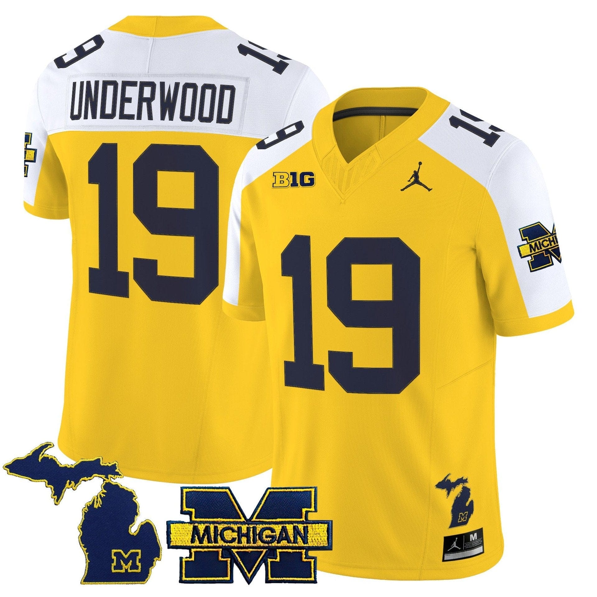 Bryce Underwood Jersey #19 Michigan Wolverines 2025 Limited V2 Stitched 2 Bryce Underwood Jersey #19 Michigan Wolverines 2025 Limited V2 Stitched - Image 2