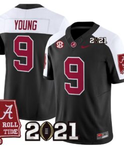 Bryce Young Jersey 9 Alabama 2021 CFP Championship Alabama Map Black Alter