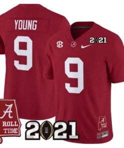 Bryce Young Jersey 9 Alabama 2021 CFP Championship Alabama Map Crimson