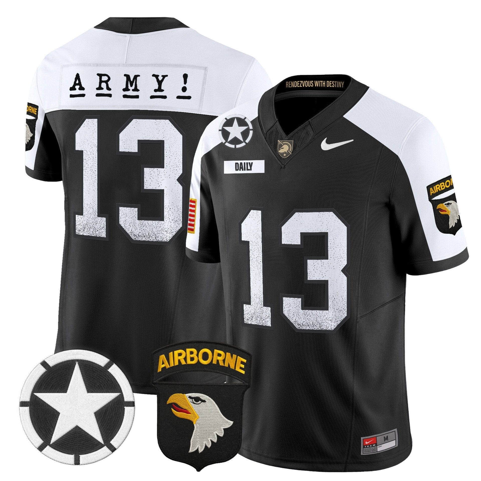 Bryson Daily Jersey #13 Army Black Knights 2025 Screaming Eagles - Image 4
