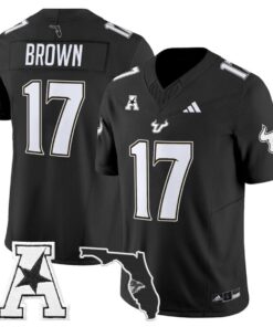 Byrum Brown Jersey #17 South Florida Bulls 2025 Vapor Limited Stitched
