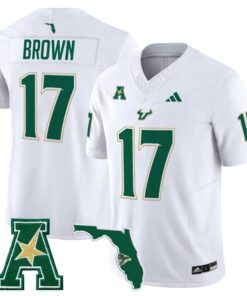 Alternative view of Byrum Brown Jersey #17 South Florida Bulls 2025 Vapor Limited Stitched
