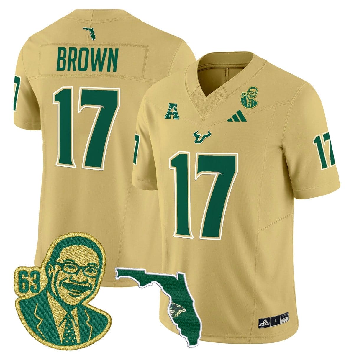 Byrum Brown Jersey #17 South Florida Bulls Lee Roy Selmon Legacy Stitched 4 Byrum Brown Jersey #17 South Florida Bulls Lee Roy Selmon Legacy Stitched - Image 4