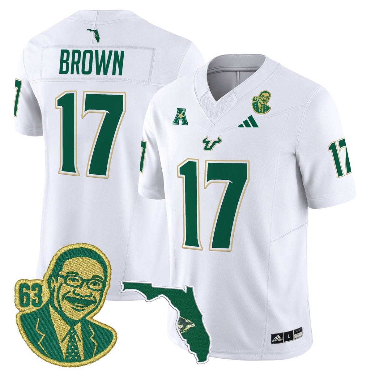 Byrum Brown Jersey #17 South Florida Bulls Lee Roy Selmon Legacy Stitched 2 Byrum Brown Jersey #17 South Florida Bulls Lee Roy Selmon Legacy Stitched - Image 2