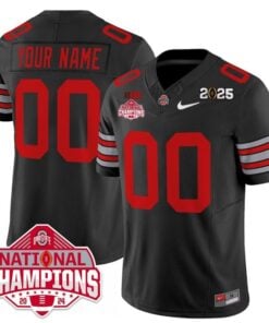 Custom Ohio State Jersey Heritage Stripe 2025 CFP Patch National Champions