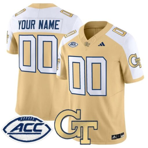 Custom Georgia Tech Yellow Jackets Jersey 2025 Vapor Limited Stitched - Image 2