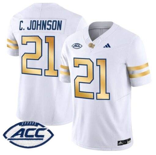 Calvin Johnson Jersey #21 Georgia Tech Yellow Jackets 2025 Stitched