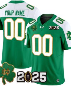 Custom Notre Dame Jersey Name, Number 2025 CFP Final Patch V3 Stitched