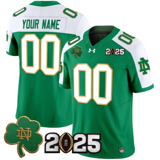 Custom Notre Dame Jersey Name, Number 2025 CFP Final Patch V3 Stitched