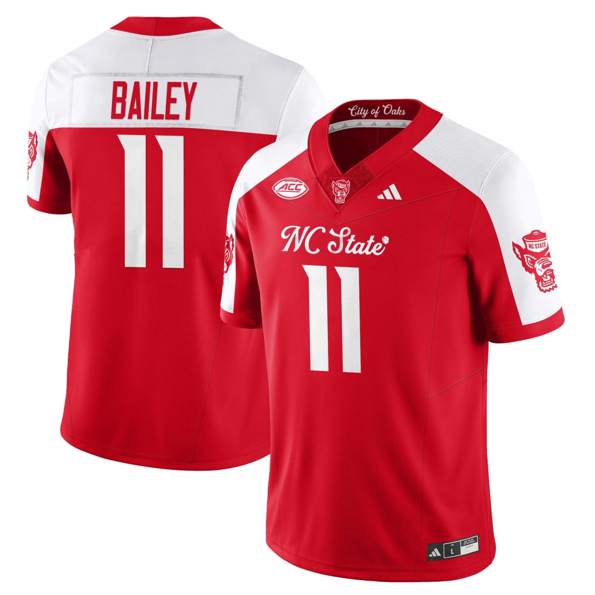 CJ Bailey Jersey #11 State Wolfpack City of Oaks Vapor Limited Stitched
