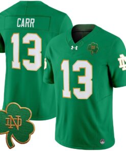 Alternative view of CJ Carr Jersey #13 Notre Dame 2025 Vapor Limited V3 Stitched