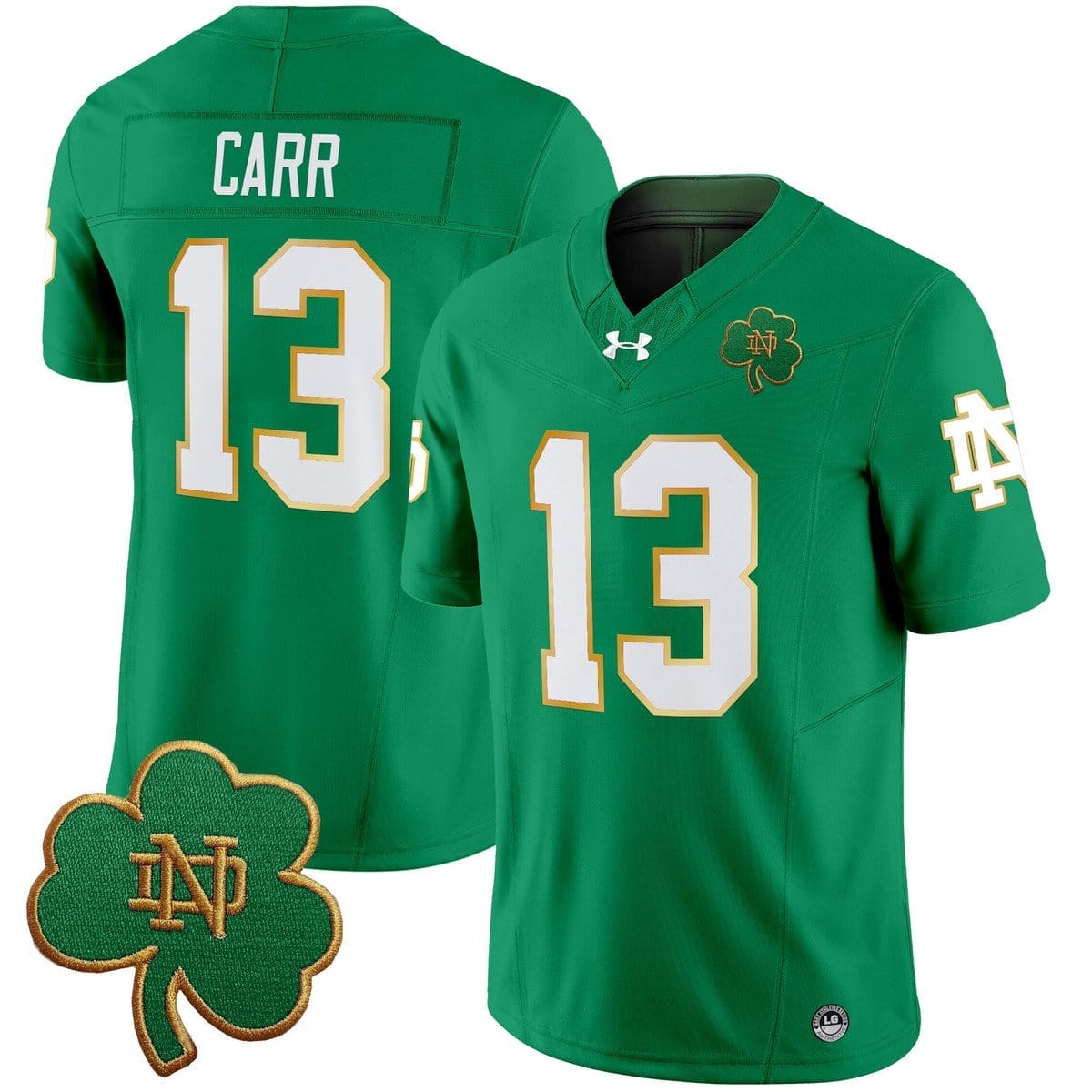 CJ Carr Jersey #13 Notre Dame 2025 Vapor Limited V3 Stitched - Image 2