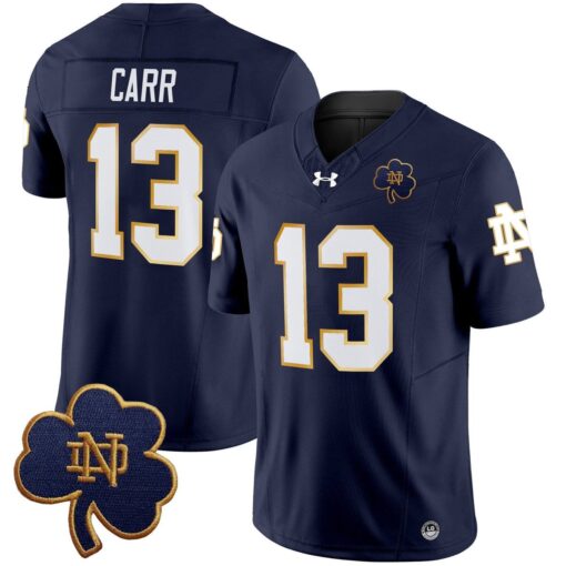 CJ Carr Jersey #13 Notre Dame 2025 Vapor Limited V3 Stitched - Image 3
