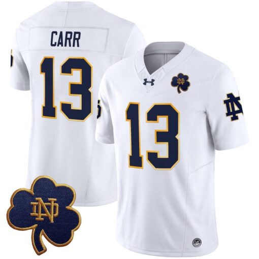 CJ Carr Jersey #13 Notre Dame 2025 Vapor Limited V3 Stitched - Image 5