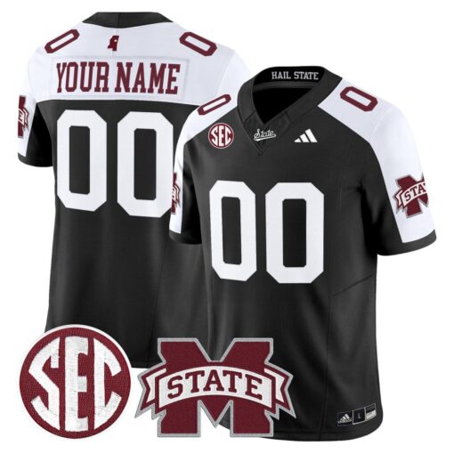 Custom Mississippi State Bulldogs Jersey Name, Number Dark Mode Stitched - Image 3